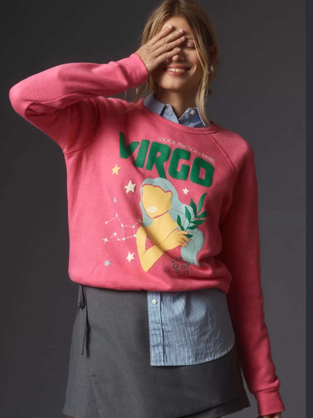 Anthropologie Midnight Rider Carolita Zodiac Sweatshirt - virgo